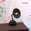 1:12 Miniature LED Golden Light Mini Home Table Lamp Model  Doll House Accessories