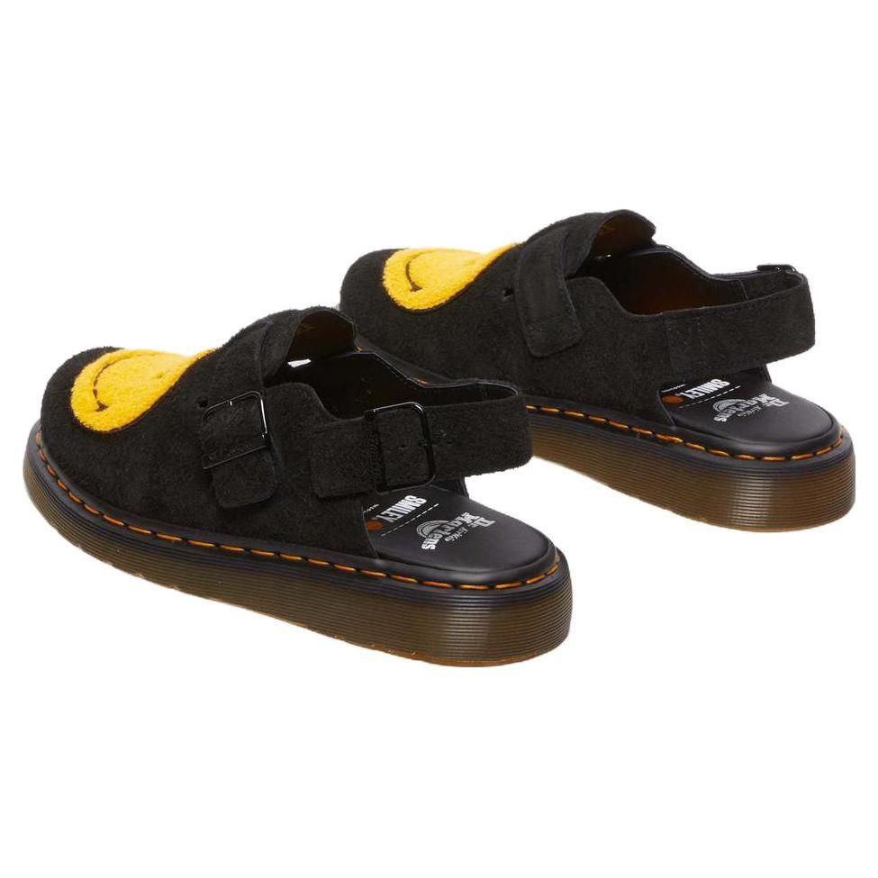 Dr. Martens Jorge Smiley® Suede Round Toe Lace-Up Casual Shoes Men Casual Shoes Black 31391005