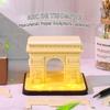 Time Piece Calendar 2026 Desk Calendar With Led Light 3D Tear-Away Calendar Paper Carving Art Memo Pad Notepad Gift Christmas