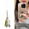 Cute Panda Shaped Bamboo Keychain Phone Lanyard Lightweight Portable Accessory Bag Phone Decoration For Kids Adults