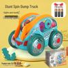 360° Rotating Electric Stunt Car with Lights & Music - Transparent Gear Toy for Kids