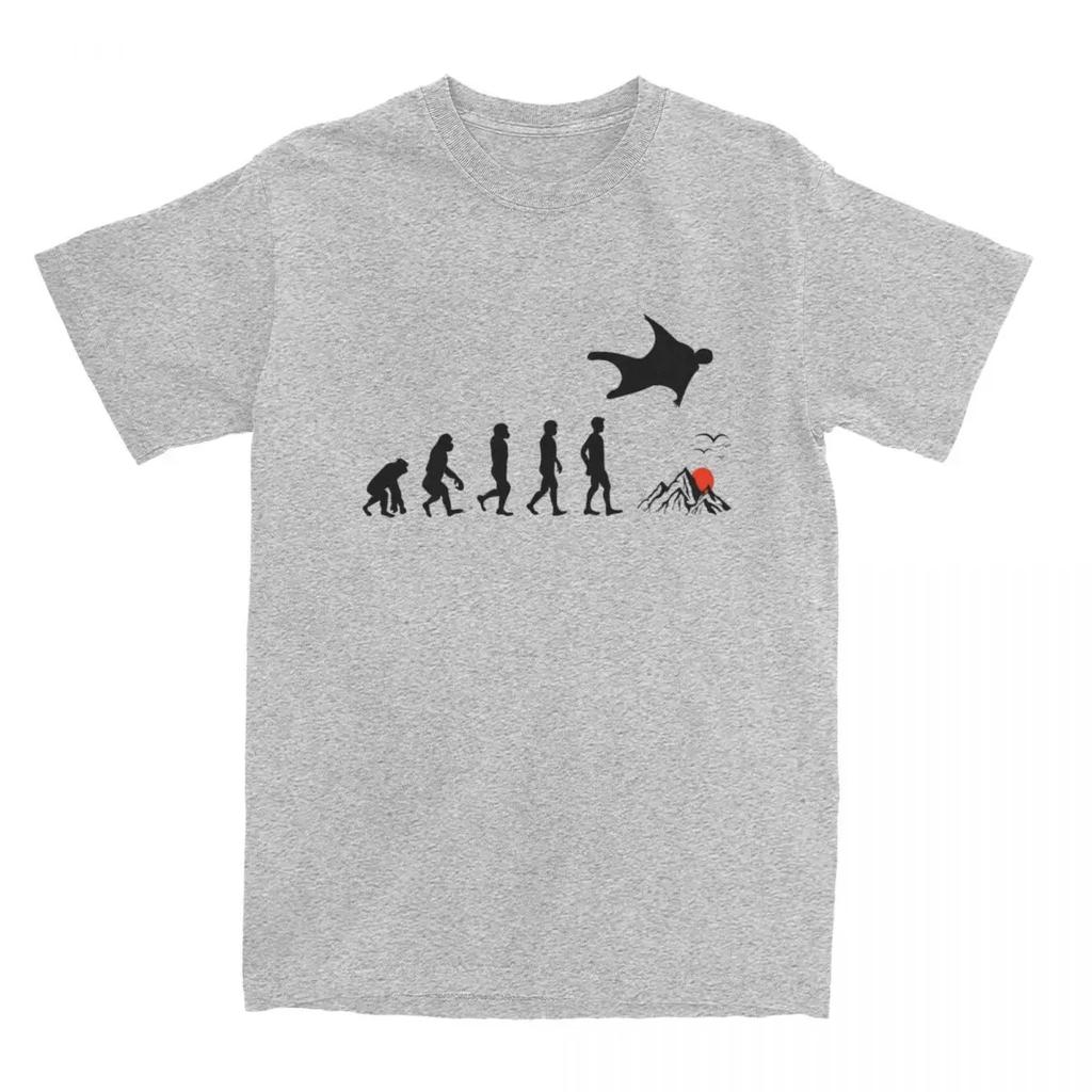 Wingsuit Flying Base Jumping Skydiving T Shirts Apparel Men Women's Cotton Amazing Extreme Sports Wingsuiting Evolution T-shirt