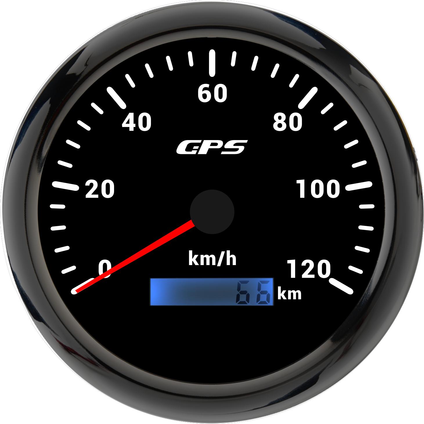 

Custom 7 Color LED Universal 110MM GPS Speedometer Gauge 60/80/120/200KMH 80MPH Speed Gauge Meter For Motorcycle Marine Boat Car
