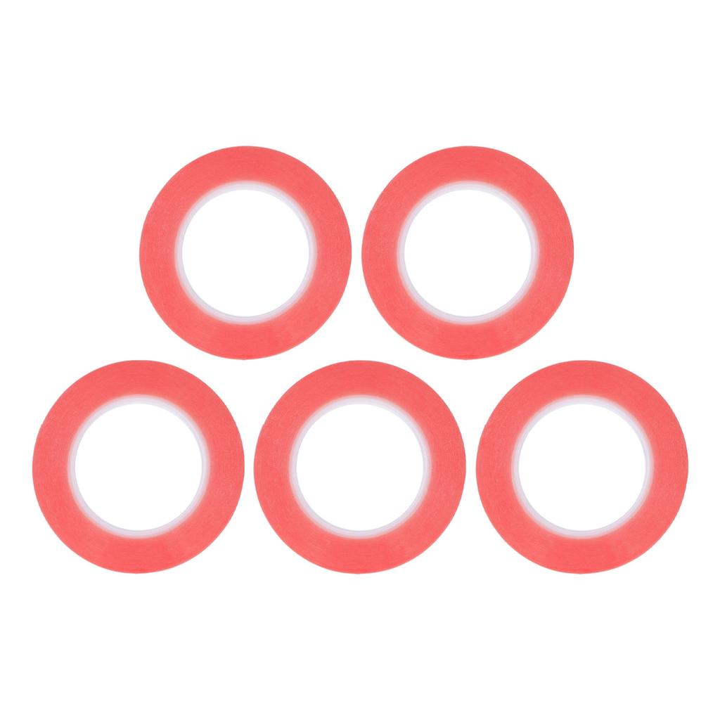 5Pcs Double Sided Tape Heavy Duty Removable Super Adhesive PET for Crafts Gift Wrapping Red