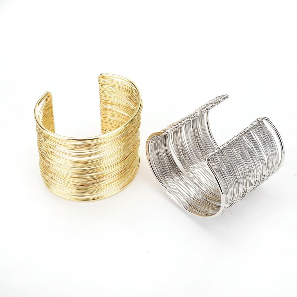 Heavy Metal High-Quality Open Iron Wire Bracelet - European & American Style 7029