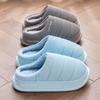 Waterproof Cotton Slippers for Men, Winter Warmth, Indoor Home, Thick Bottom, Plush Warmth, Anti Slip Cotton Slippers for Women