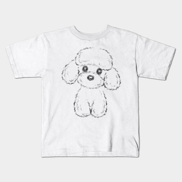 Boys Girls Soft Cotton Graphic Tees Poodle Puppy Breathable Daily School Wear Kids T-Shirts