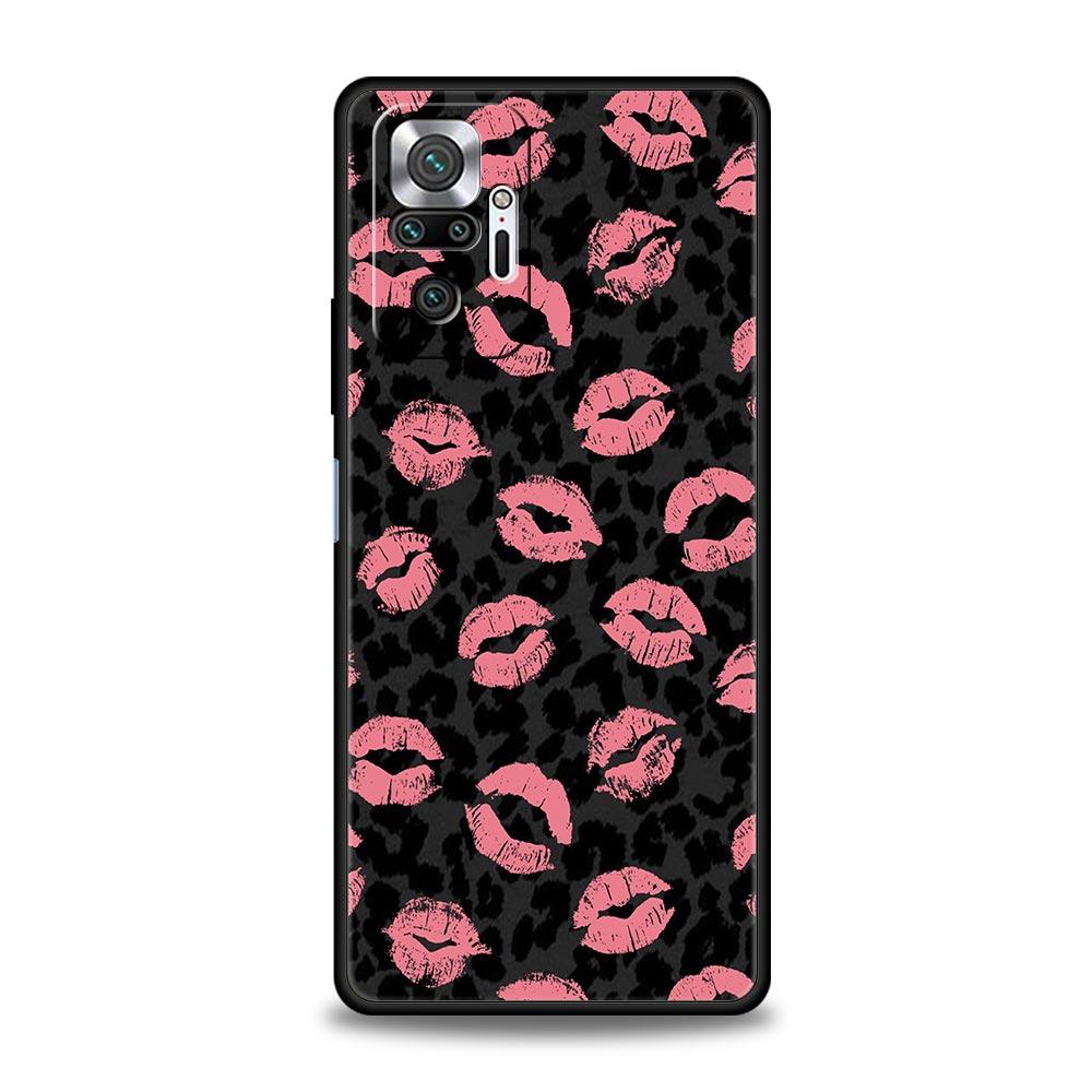 For Redmi 10C Cases Tiger Leopard Print flower Phone Case For Xiaomi Redmi Note 12 11 9S 9 8 10 Pro Plus 7 9T 8T 9C 9A 8A Cover