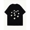 White Oversized T Shirt With Daisy Flowers And Nareana Text For Casual Wear