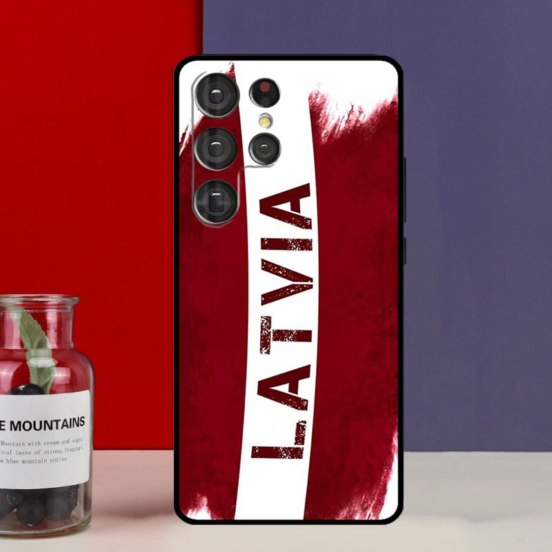 Lettland Flagge Hülle Für Samsung Galaxy S25 Ultra S9 S10 S20 S22 Plus S21 FE S23 S24 Ultra Handyhülle