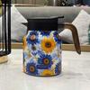 Portable Floral 316 Stainless Steel Teapot with Large Capacity & Inner Liner