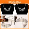 Skeleton Claw Necklace With Water Wave Chain For Halloween Cosplay Accessories