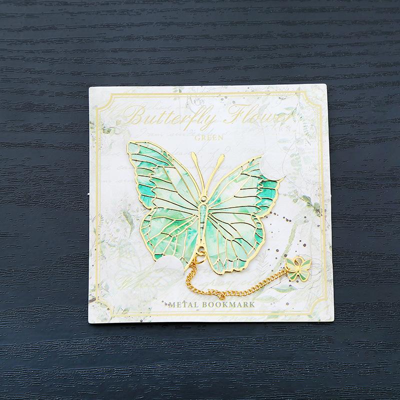 1pc Hollow Metal Butterfly Pendant Bookmark Student Birthday Gift Souvenir for Daily Reading  Magnetic Bookmark Book Accessories