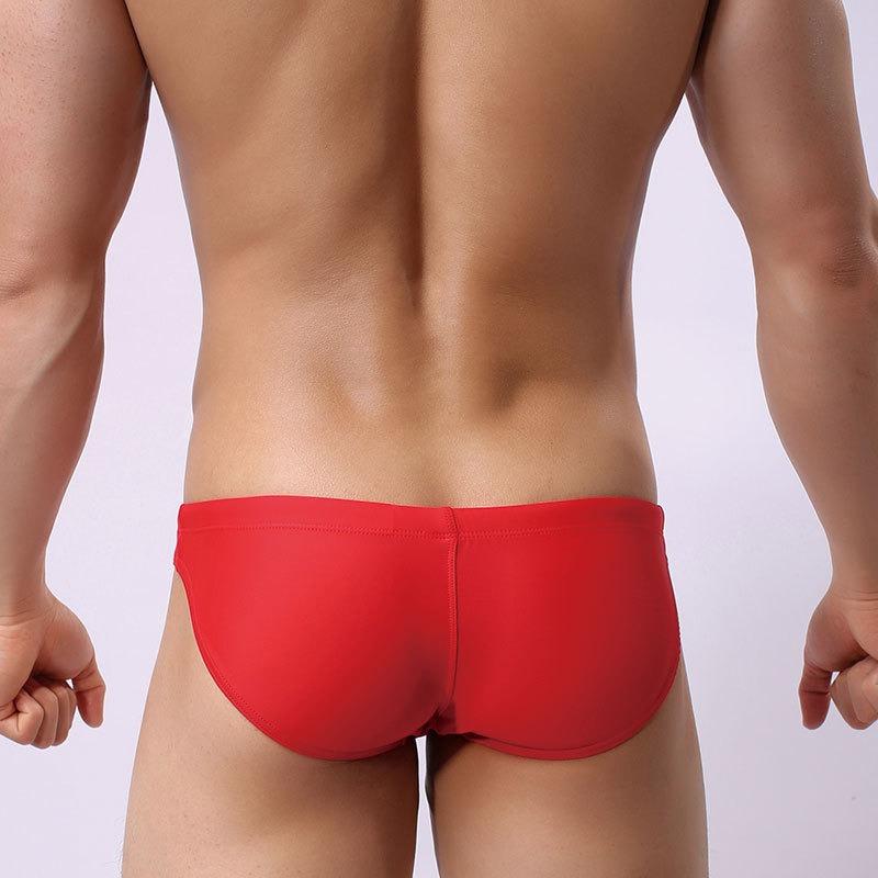 New Swimming Trunks Men's Triangular Beach Pants Men's Sports Underwear Trendy Men's Underwear Solid Color Men's Swimwear