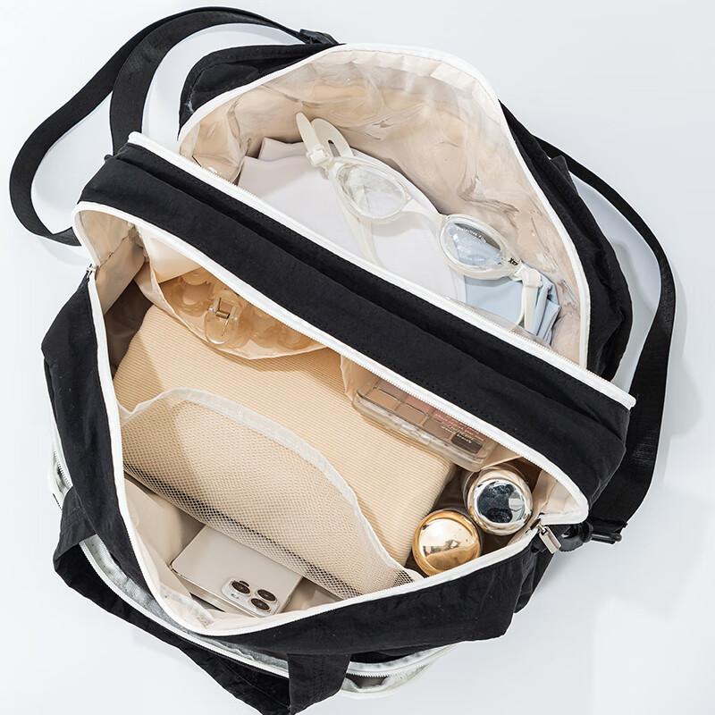 Bonayun Crossbody Swim Bag with Wet And Dry Separation, Large Capacity Handheld Fitness Sports Bag, Waterproof Towel And Swimwear Storage Bag