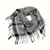 Arab Houndstooth Tassel Scarf: Warm, Sandproof Tactical Shawl for Autumn/Winter