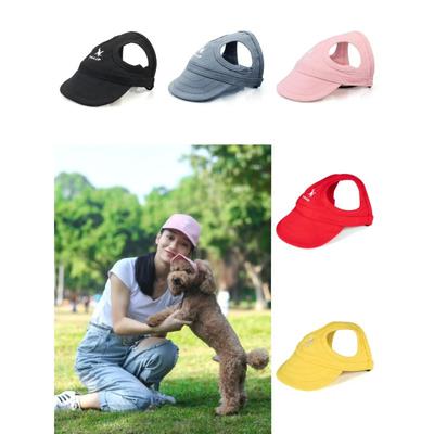 Verstellbare Haustier-Hundereise-Baseballmütze, süße Sonnenkappe, Visiermütze mit Ohrlöchern, Outdoor-Sport, Heimtierbedarf