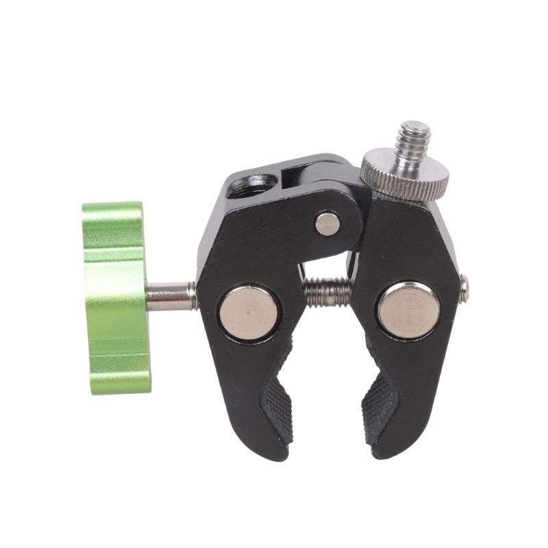 

Heavy Duty Camera Clamp With Two 1/4” Screw For Mounting Accessories Tripods Light Stands 50mm Opening