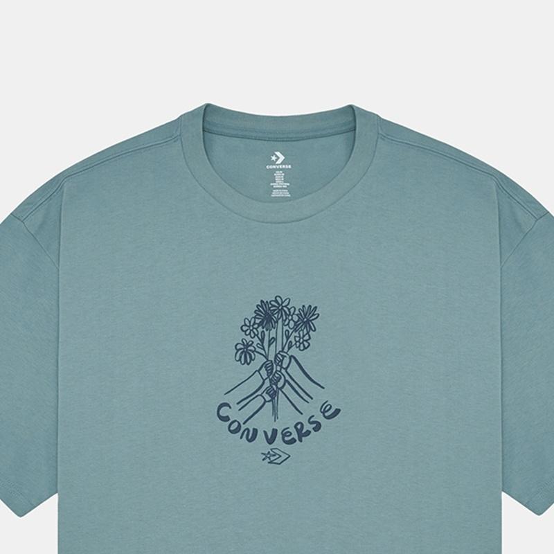 Converse Flower Friends Tee Asia Sizing 'Blue' Men's 10024757-A03