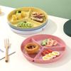 ZISIZ Deep Round Divided Plastic Dinner Plate Set
