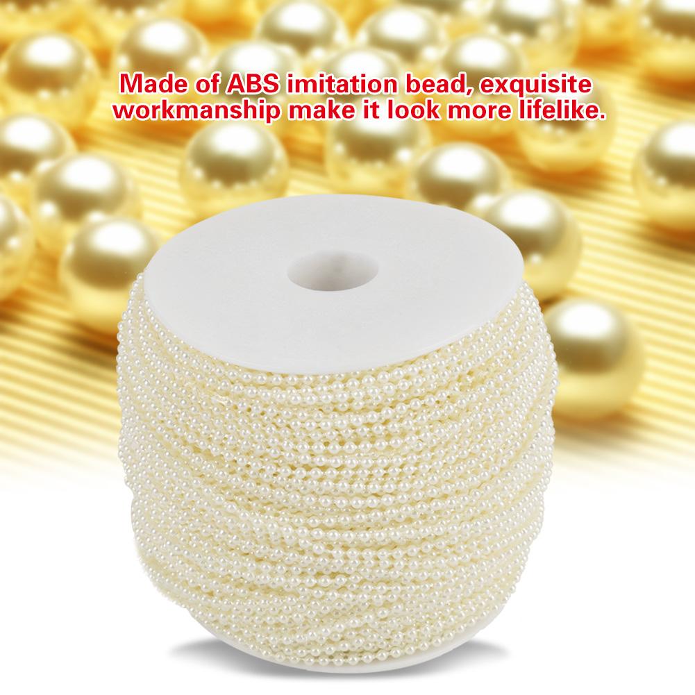 100m roll Imitation Pearl Wire Beads Garland String DIY Wedding Decoration 2.5mm