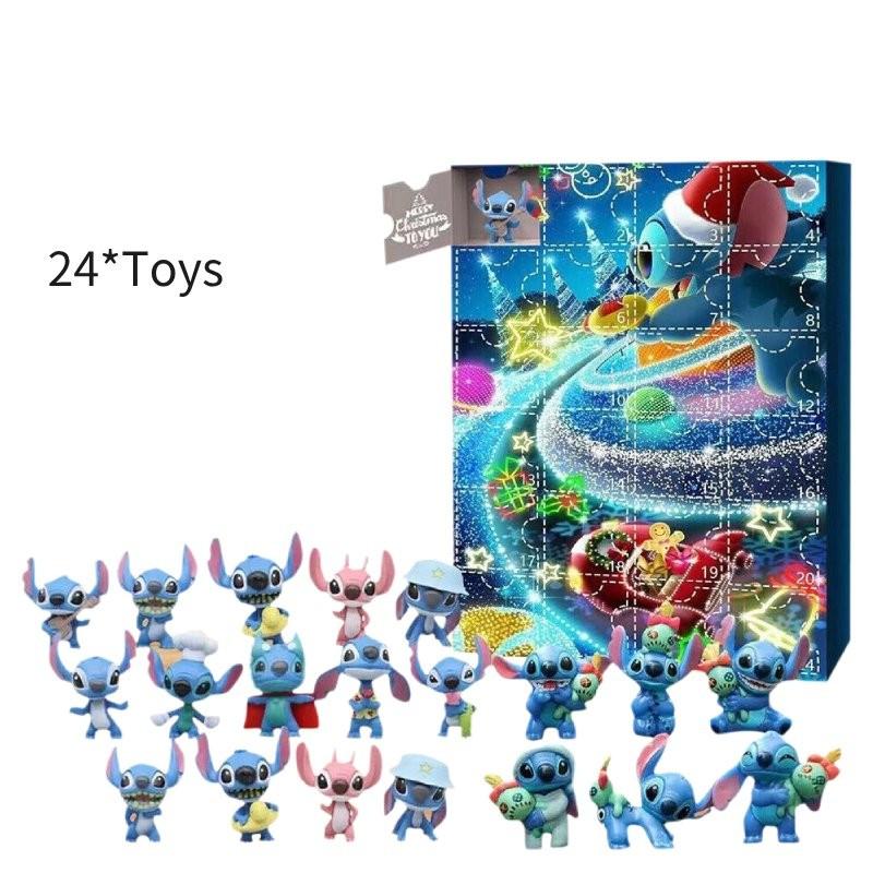 

Большой ПВХ Рождественский Календарь Адвента с Обратным Отсчетом, с Очаровательными Персонажами и Фигурками для Праздничного Веселья