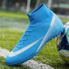 Men's and Women's Non-Slip Outdoor Soccer Cleats with Long Spikes for Turf Training