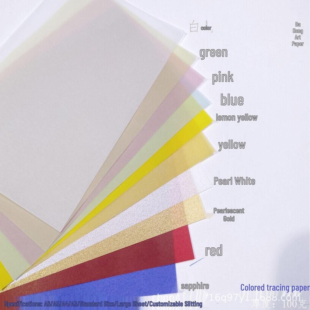 100g Transparent Tracing Paper for Journals and Drawing - A6, A4, A3 Sizes