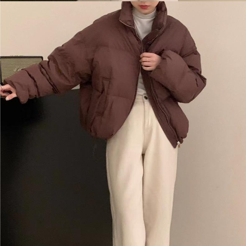 Puff Cotton-padded Jacket Women's Winter Stand-up Collar Short Small Bread Jacket Down Cotton-padded Jacket