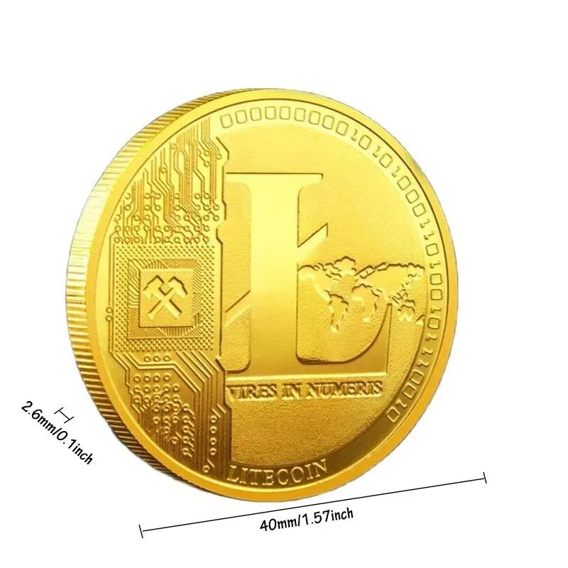 Litecoin Coin Commemorative Coin Collection Virtual Lucky Coin Souvenirs Home Decoration Crafts Desktop Ornaments Great Gift