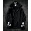 Sudadera con capucha y cremallera con estampado de calavera Y2K para mujer, Ropa urbana retro, Chaqueta de manga larga con gráfico de esqueleto, Sudaderas holgadas casuales góticas Harajuku