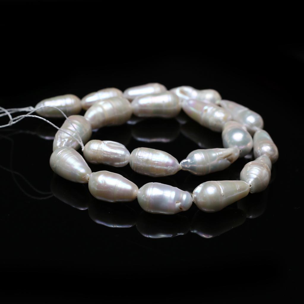 1String, Natural Freshwater Pearls, Handmade Teardrop-shaped Thread Pearl Beads, 10×20mm, for DIY Necklace, Jewelry Making Crafts, Length 36 Cm