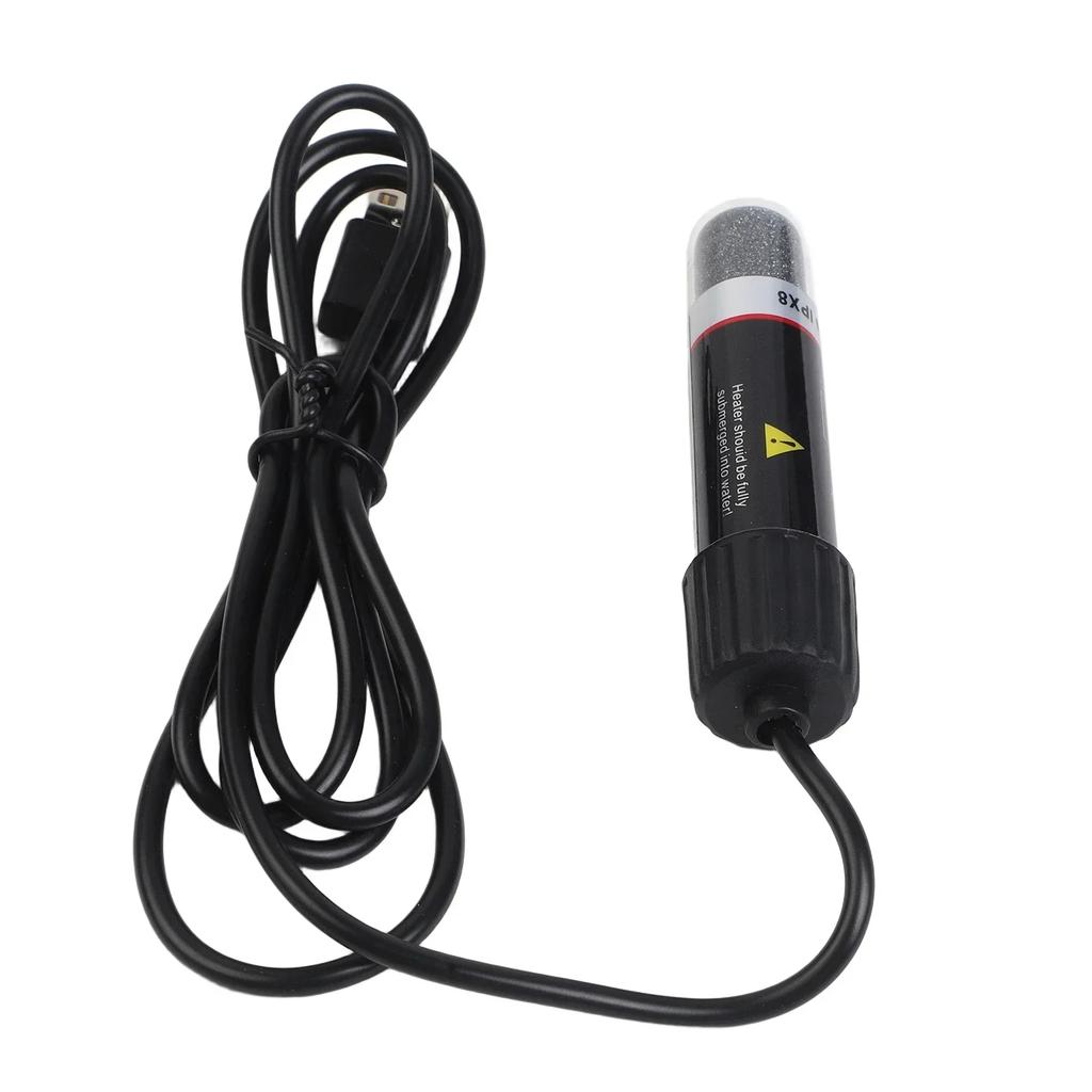 USB Power Heater Small Aquarium Heater Quartz Glass Material 10W Power Consumption Compact Fish Tank Heating Solution