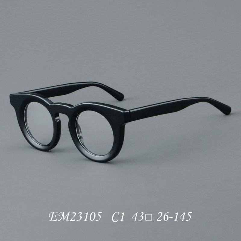 

Japanese Handmade Eyeglasses Frame Men Zero Eyepieces Vintage Optical Frames Women Round Glasses Men Acetate Frame High Quality