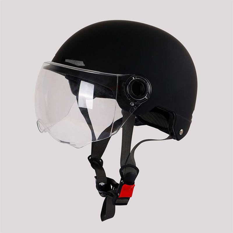 Certified Unisex Electric Vehicle Helmet, All-Season Battery Motorcycle Cap, Summer Half Helmet