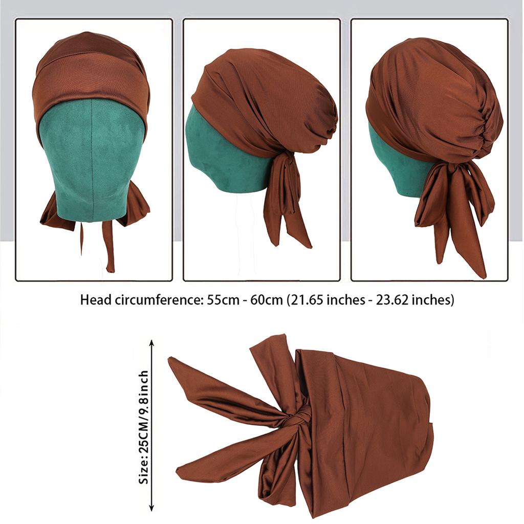 Für Bestseller Langschwanz Gestreifte Kopftuch Mütze Fliege Elastisches Band Atmungsaktive Basecap Heimgebrauch Turban Stil Chemotherapie