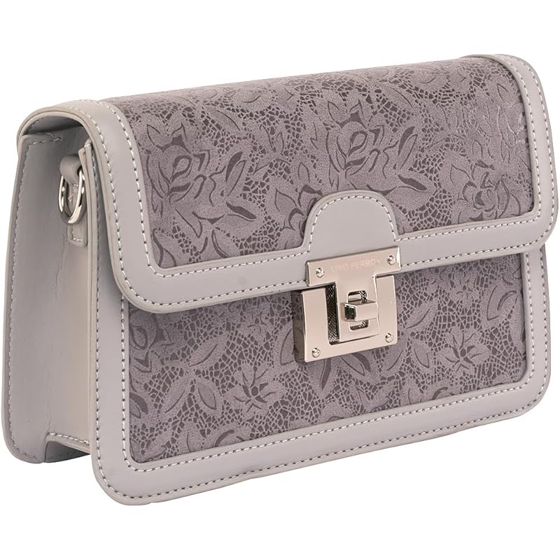 Lino Perros Grey Textured Satchel зелёный