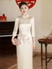 Elegant Mother-in-Law Wedding Cheongsam, 2025 Edition: Versatile and Noble Dress for Daily Wear.