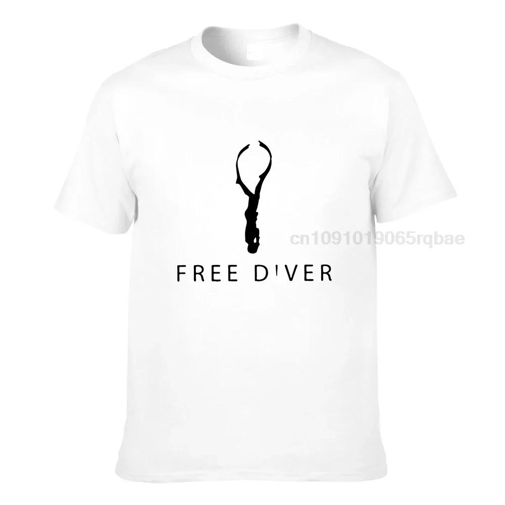 Free Diver Tshirts Unisex Divin Scuba Water Sports Casual Cotton Tee Shirt Crew Neck Classic Short Sleeve T Shirt Graphic Clothes