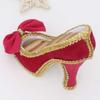 Sparkling Shoe Shape Jewelry Holder Stand with Multiple Storage Compartments Suitable for Earrings Rings and Necklaces