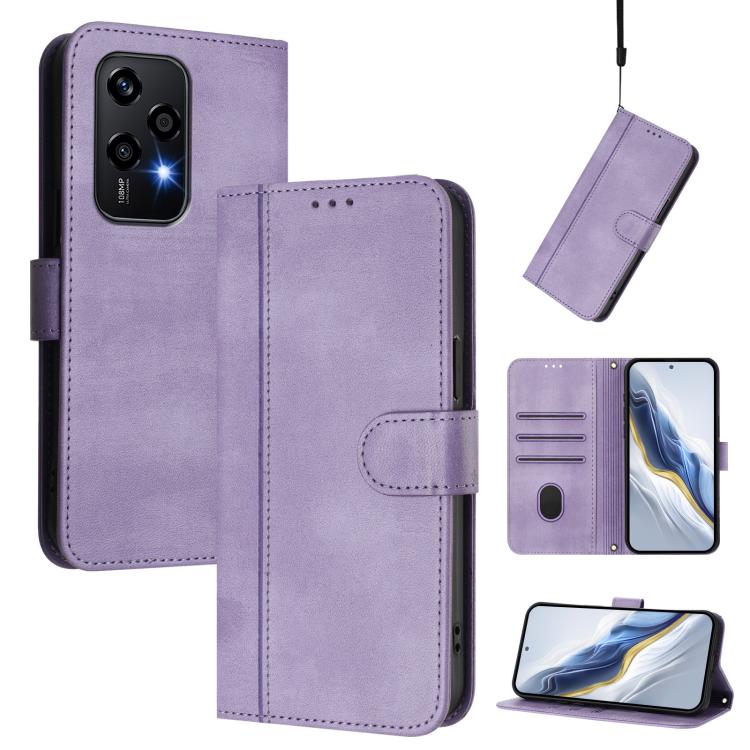 Linien-Spleißschnalle Retro Leder Handyhülle