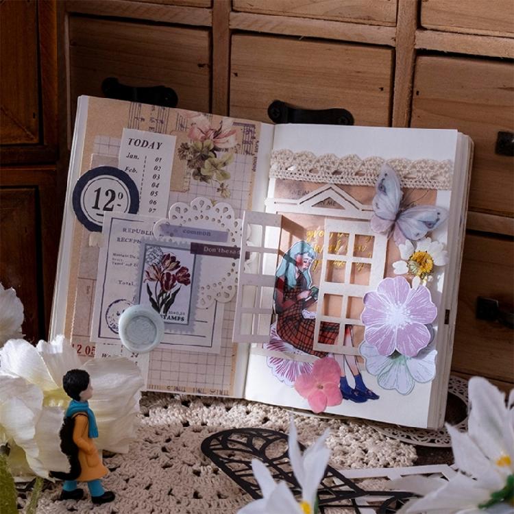 20 Sheets Scrapbooking Decoration Paper for Scrapbook Journal Planner Album Aesthetic Background Paper