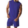 Men's Summer Sleeveless Sports Set: Casual Solid Color Tank Top & Shorts