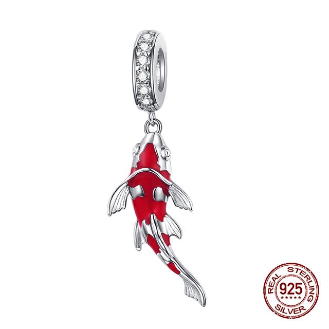 

Китайский Новый Год Красный 100% Стерлингового Серебра 925 Пробы Подвески Подвески Подходит Для Браслета Оригинальный Браслет Ожерелье Ювелирные Изделия