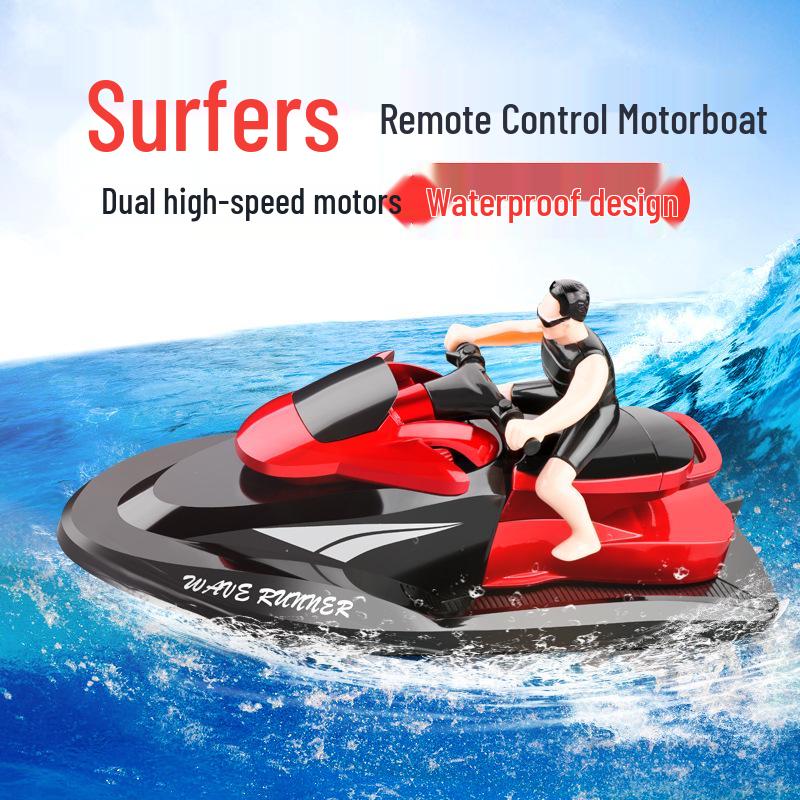 2.4G High-Speed Remote Control Motorcycle Speedboat - Electric Yacht Model Toy for Kids