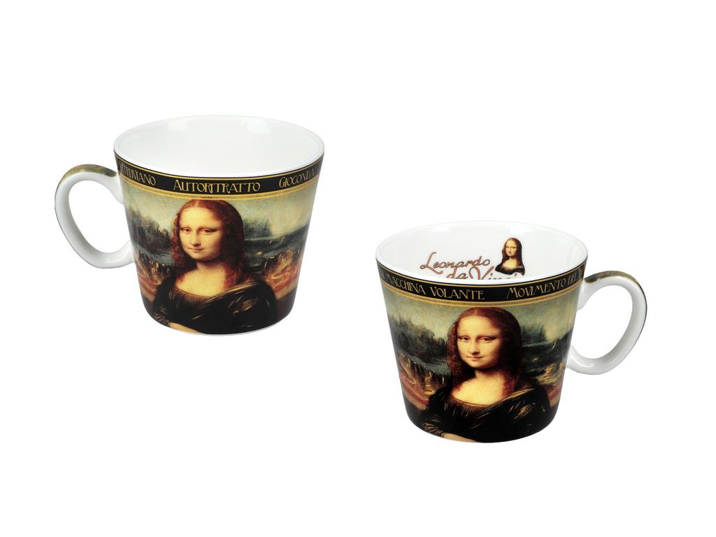 Espresso Cup With Saucer Leonardo Da Vinci Mona Lisa Painting