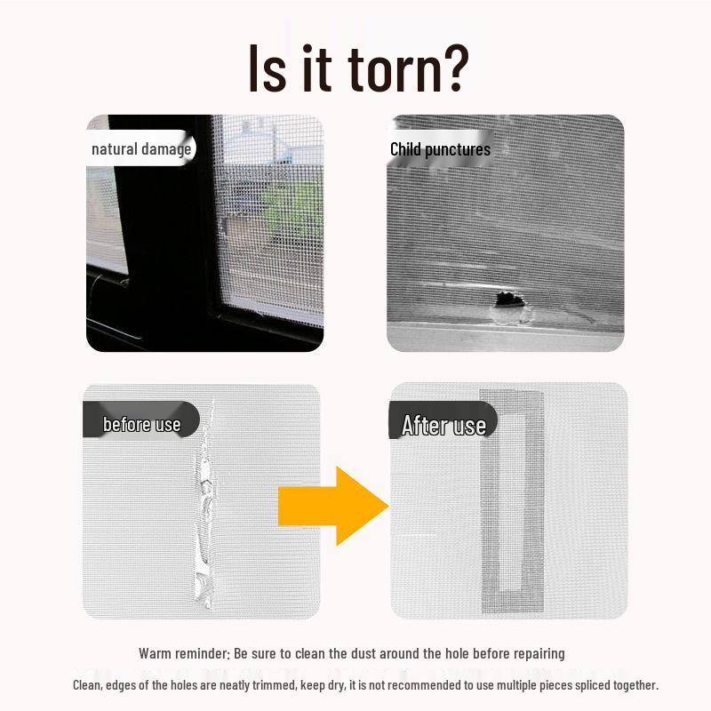 Screen Window Repair Patch - Mesh Tape and Fastener