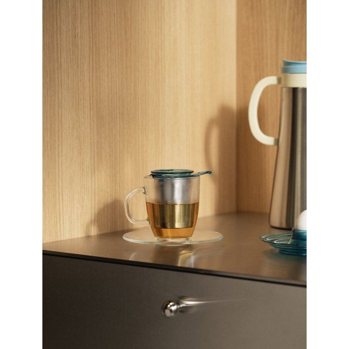 Set - BODUM - Yo-Yo - Mug en verre trempé avec infuseur à thé en inox - Individuel - Vert - 0,35 l
