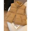 Autumn and Winter Design Sense New Down Cotton Vest Short Stand-up Collar Korean Version Loose and Thin Vest Cotton Coat Tide