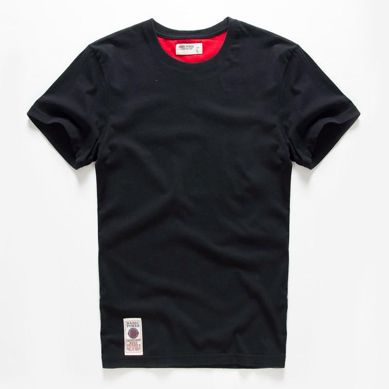 Solid Color Men's Short Sleeve Round Neck T-Shirt, Washed and Brushed, Available in Plus Sizes.